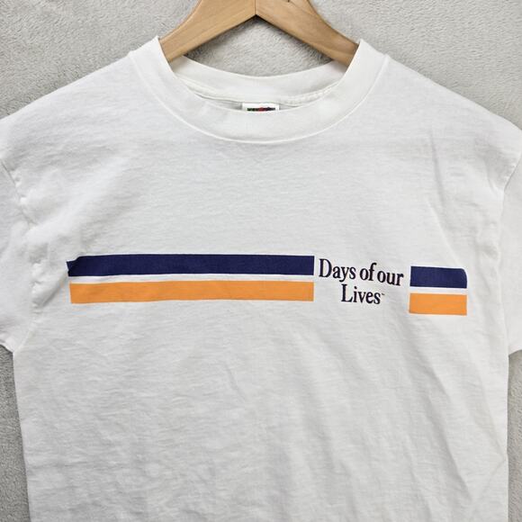 Vintage Days Of Our Lives Soap Opera Shirt Mens Medium White TV Promo 90s Y2K - Picture 2 of 6